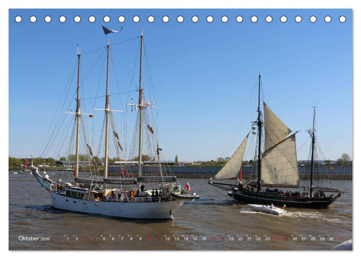 Bild: 9783457870310 | Segelschiffe auf der Elbe (Tischkalender 2026 DIN A5 quer),...