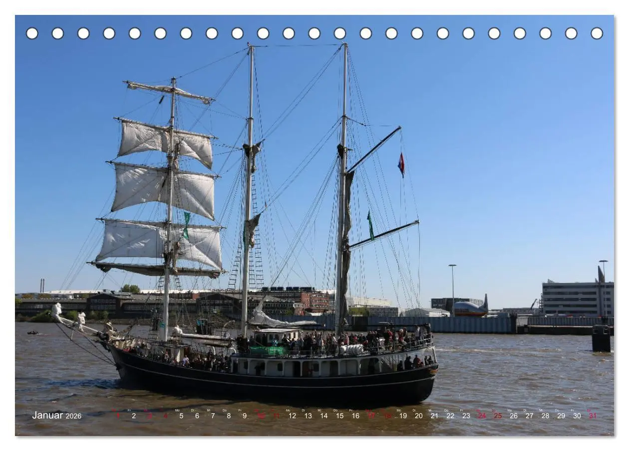 Bild: 9783457870310 | Segelschiffe auf der Elbe (Tischkalender 2026 DIN A5 quer),...