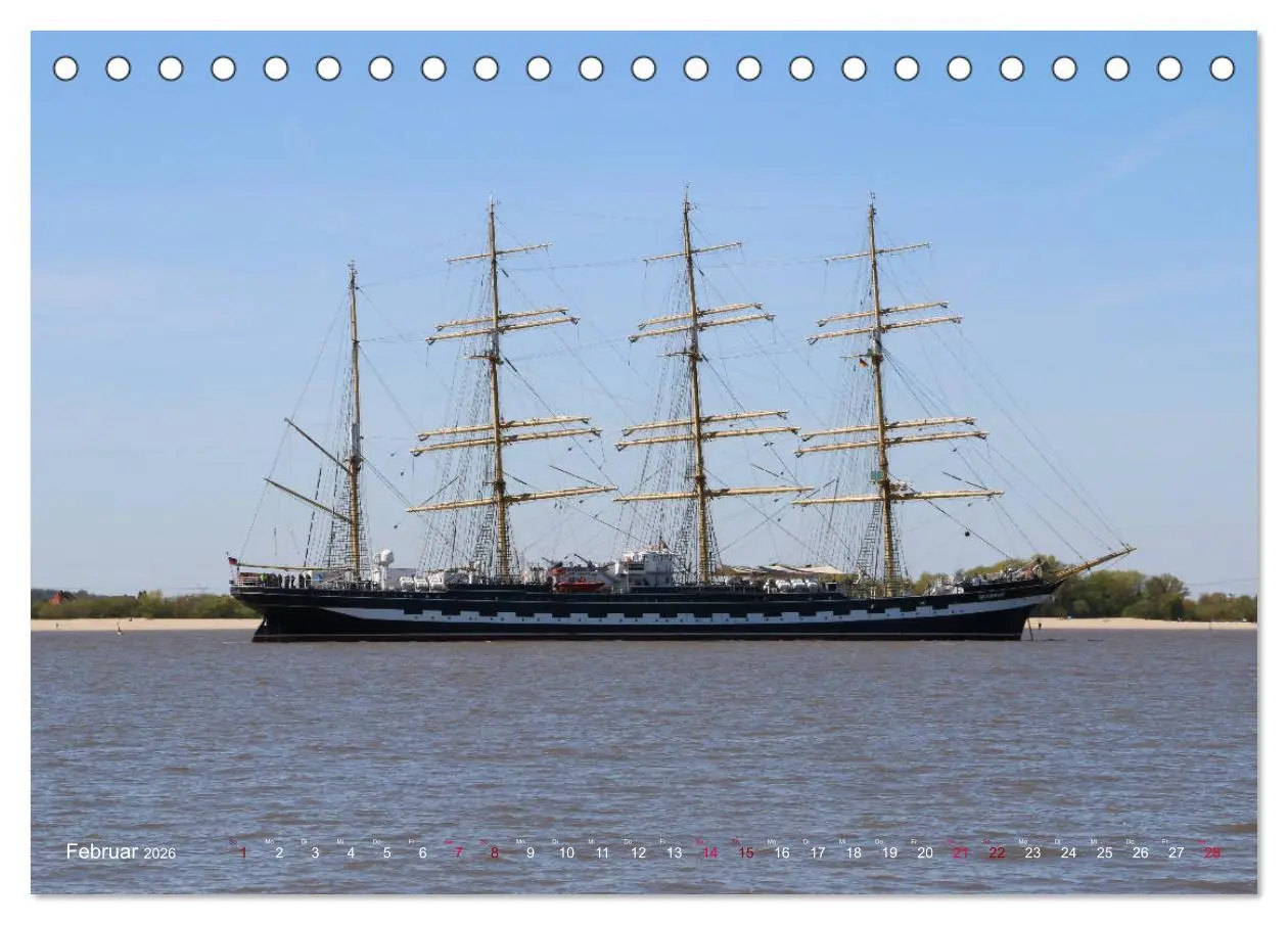 Bild: 9783457870310 | Segelschiffe auf der Elbe (Tischkalender 2026 DIN A5 quer),...