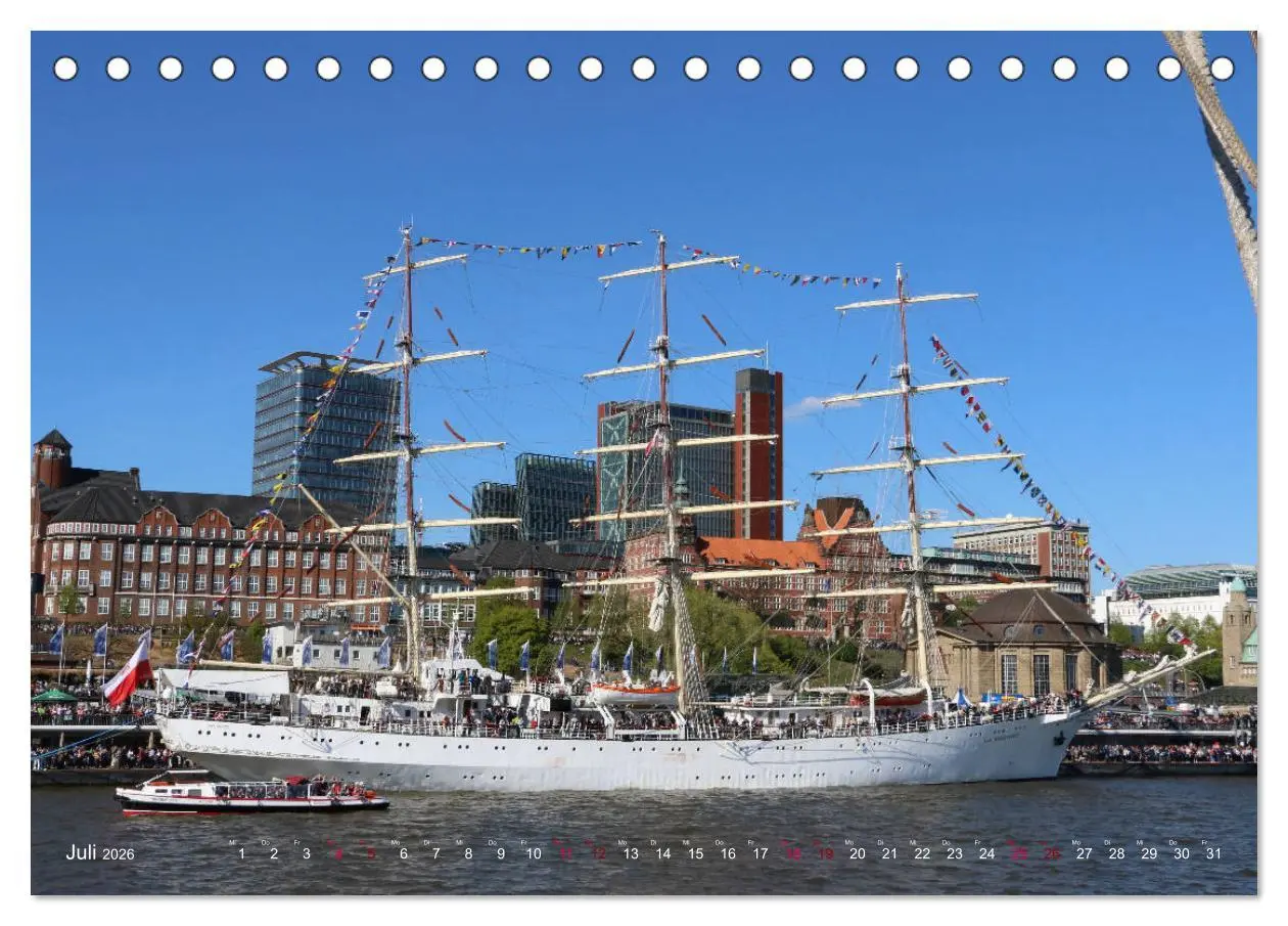 Bild: 9783457870310 | Segelschiffe auf der Elbe (Tischkalender 2026 DIN A5 quer),...