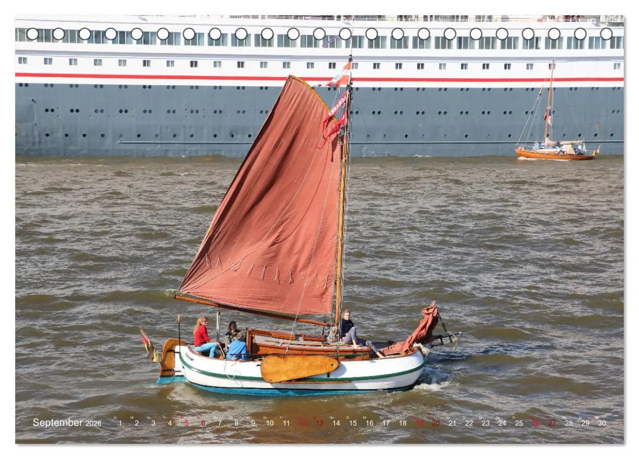 Bild: 9783457870310 | Segelschiffe auf der Elbe (Tischkalender 2026 DIN A5 quer),...