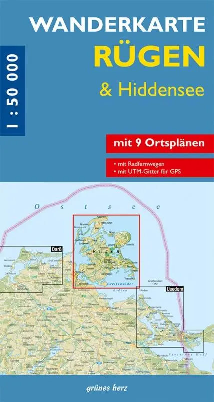 Cover: 9783866360310 | Wanderkarte Rügen &amp; Hiddensee 1 : 50 000 | Lutz Gebhardt | 5 Farbfotos