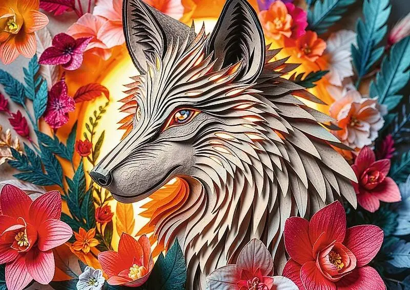 Bild: 5900511400410 | Puzzle Premium Plus 1000 Jubiläum - Wolf | Spiel | Karton | 40041