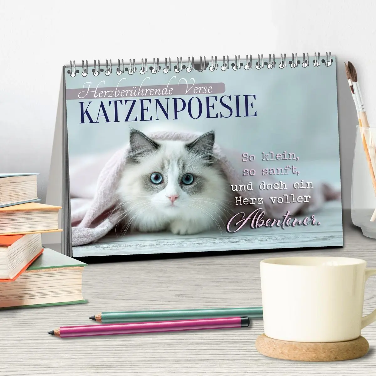 Bild: 9783516710410 | Katzenpoesie - Herzberührende Verse (Tischkalender 2026 DIN A5...