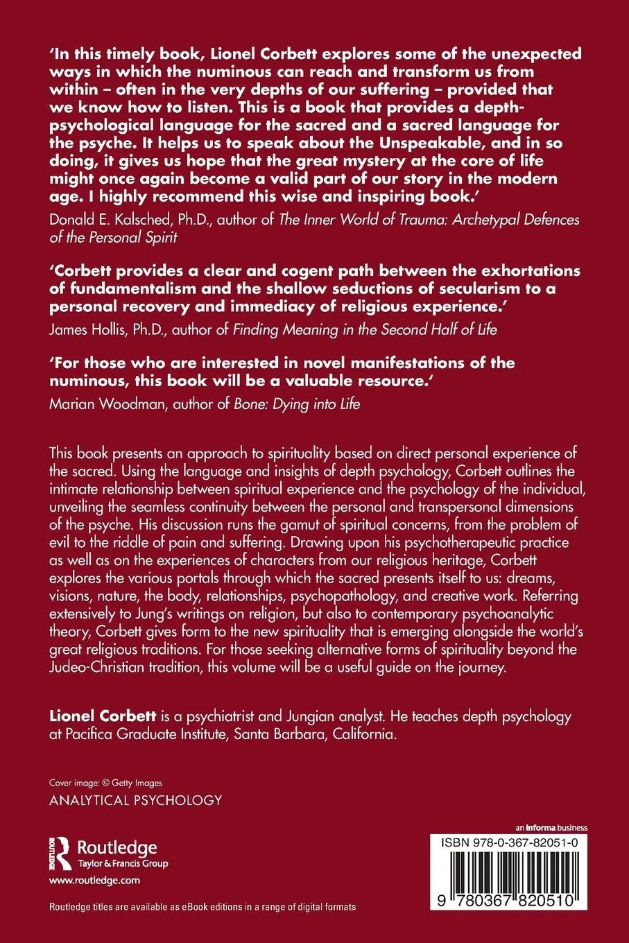 Rückseite: 9780367820510 | Psyche and the Sacred | Spirituality Beyond Religion | Lionel Corbett