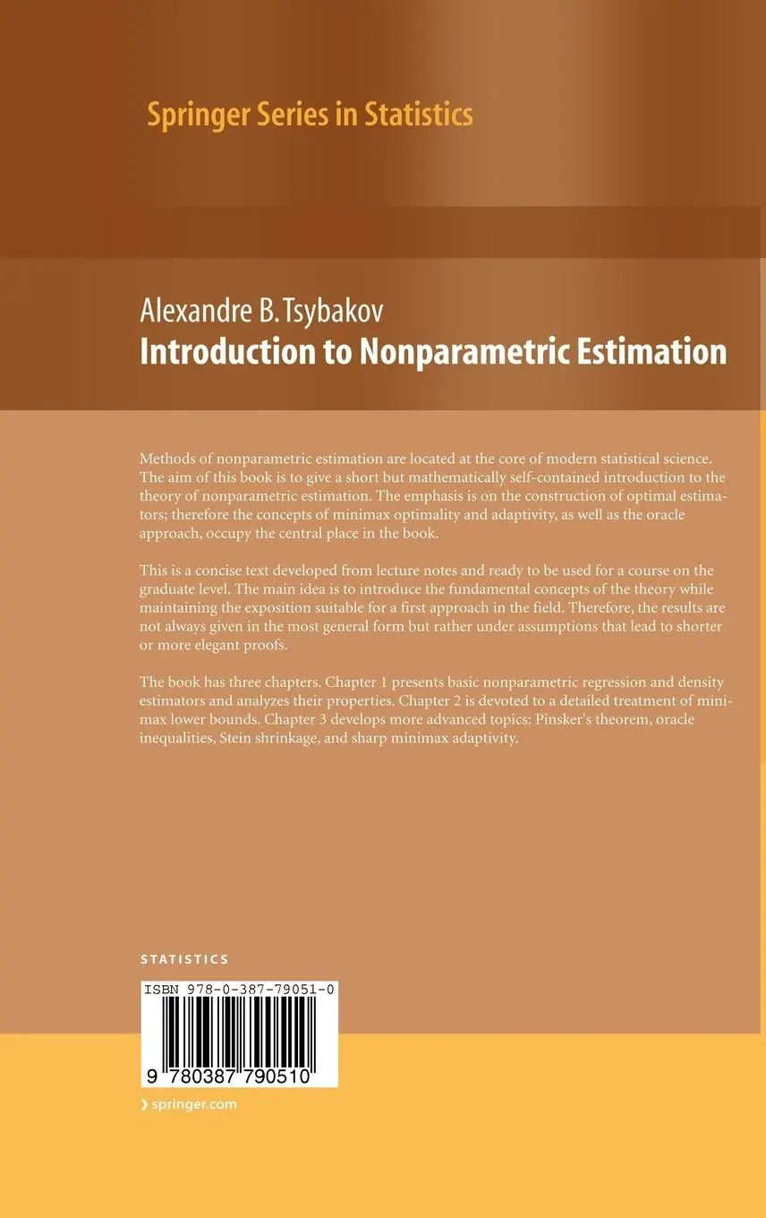 Rückseite: 9780387790510 | Introduction to Nonparametric Estimation | Alexandre B. Tsybakov | x