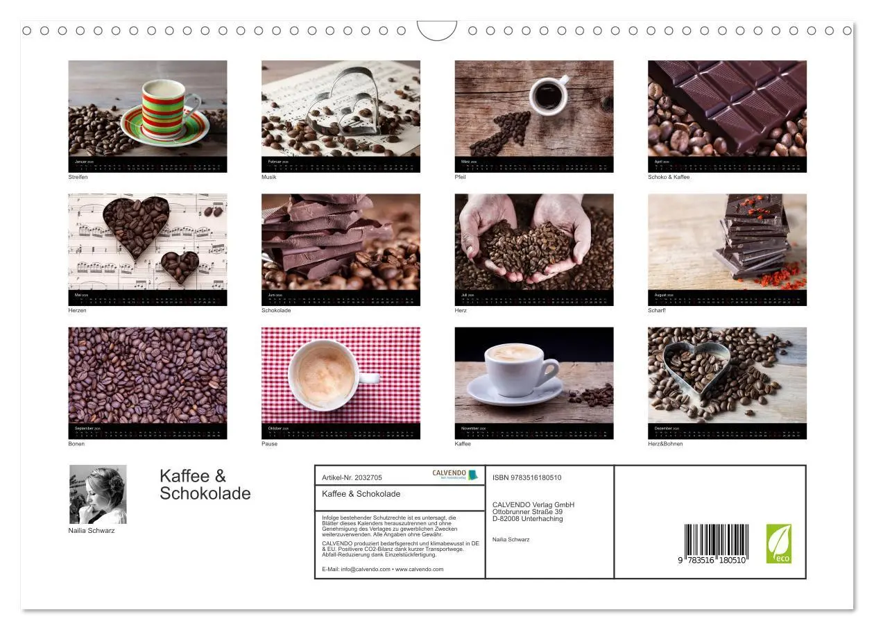Bild: 9783516180510 | Kaffee &amp; Schokolade (Wandkalender 2026 DIN A3 quer), CALVENDO...