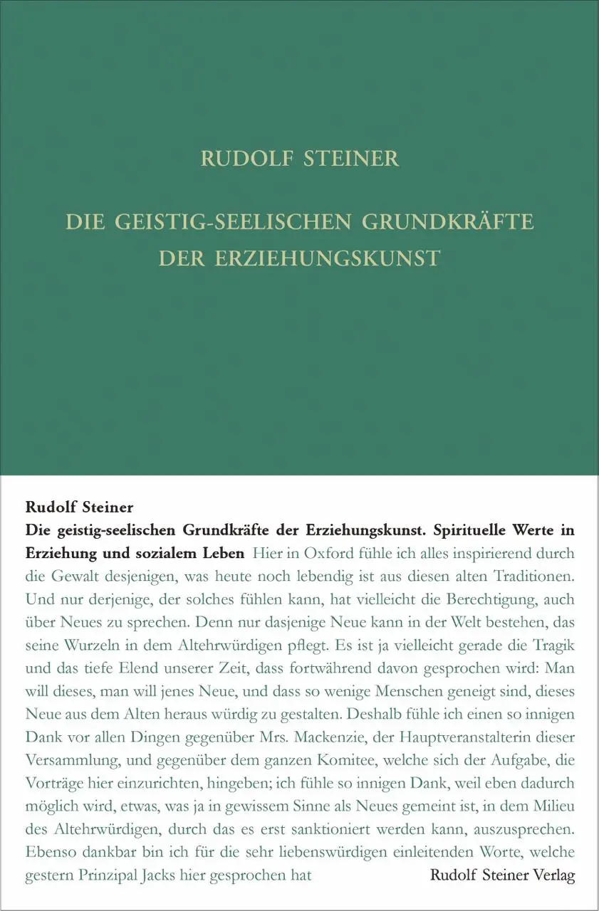 Cover: 9783727430510 | Die geistig-seelischen Grundkräfte der Erziehungskunst | Steiner