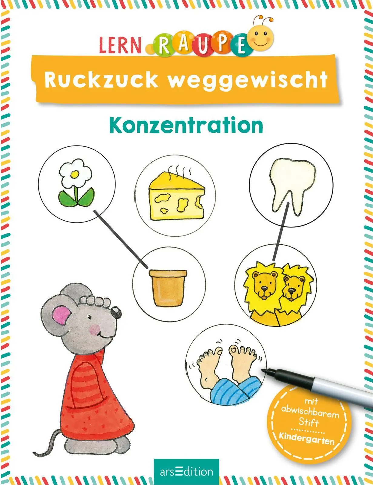 Bild: 9783845860510 | Lernraupe - Ruckzuck weggewischt! Konzentration | Angela Wiesner