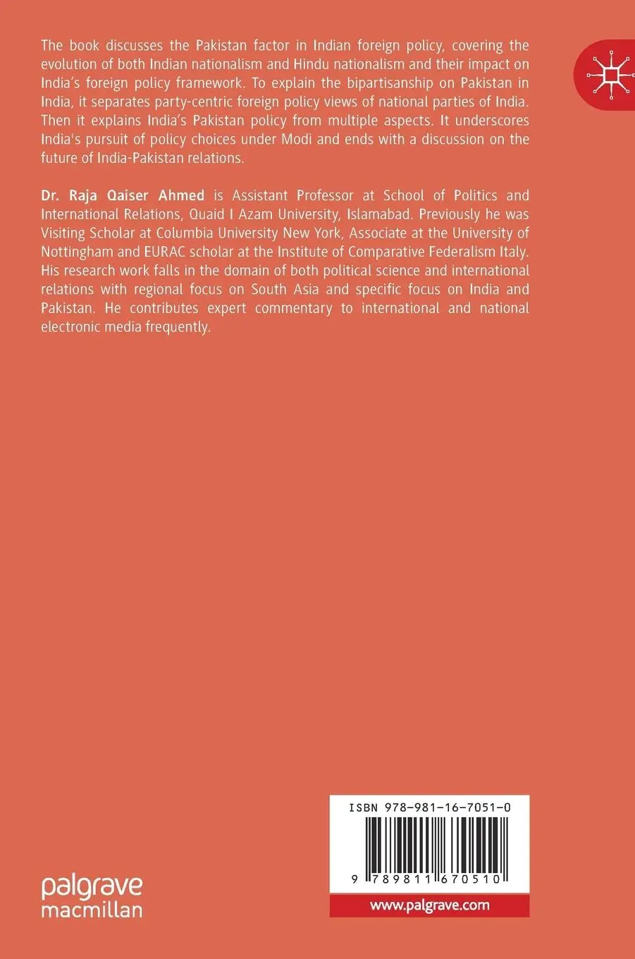 Rückseite: 9789811670510 | Pakistan Factor and the Competing Perspectives in India | Ahmed | Buch