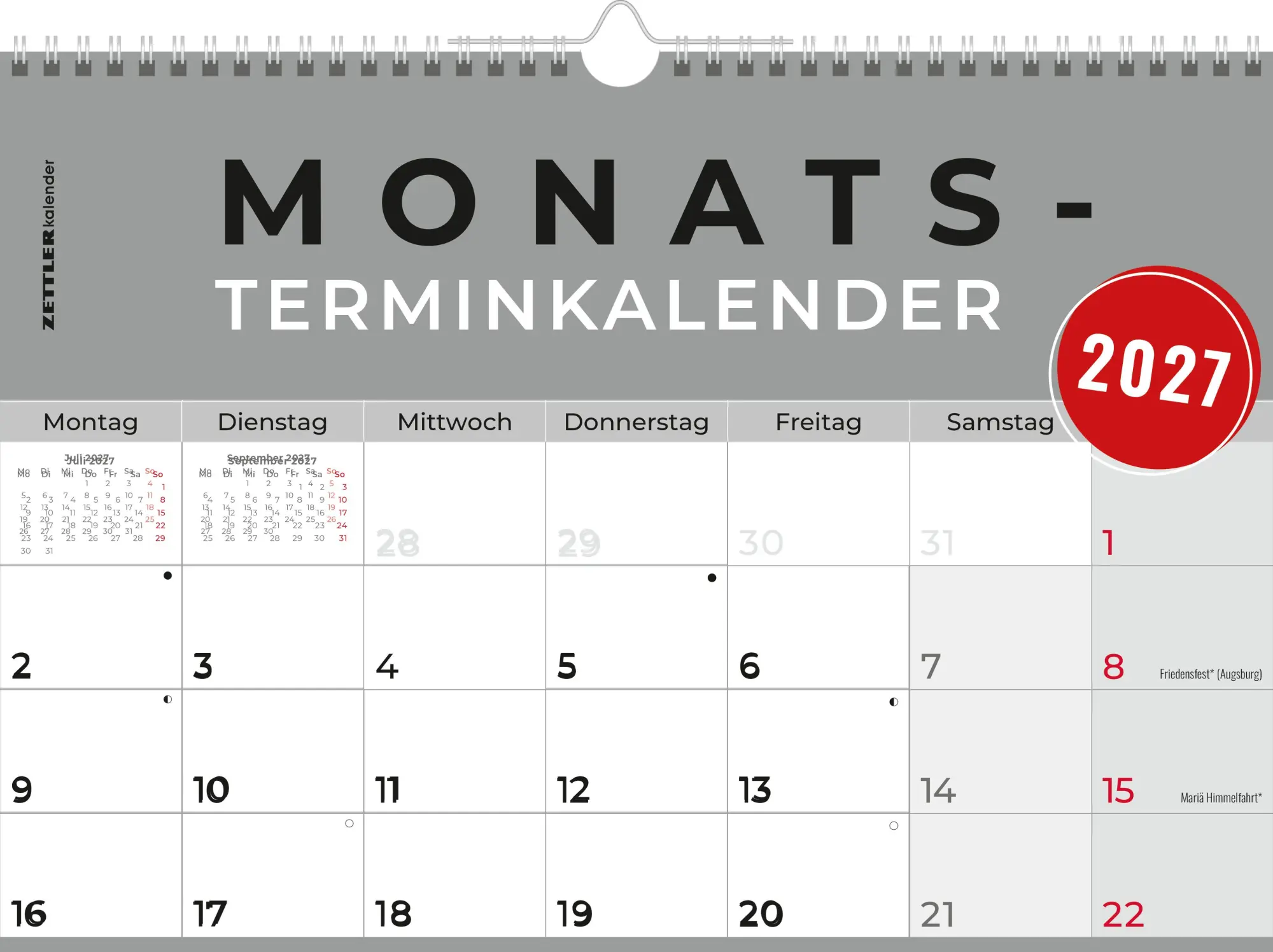Cover: 4069095010710 | Monatsterminkalender 1M/1S 2027 | Neumann Verlage GmbH &amp; Co KG | 14 S.