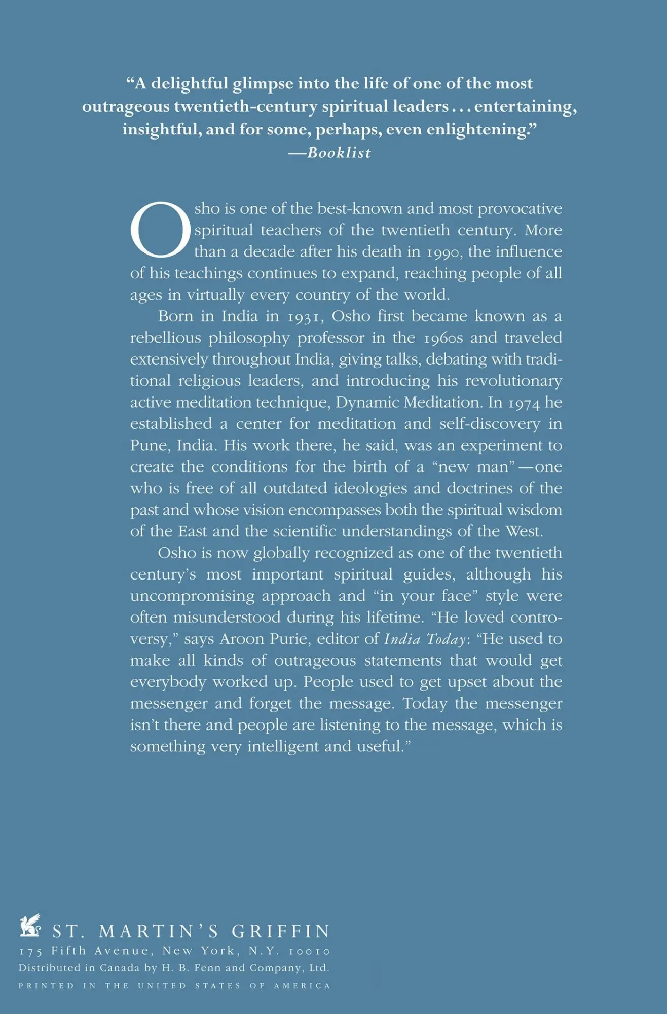 Rückseite: 9780312280710 | Autobiography of a Spiritually Incorrect Mystic | Osho | Taschenbuch