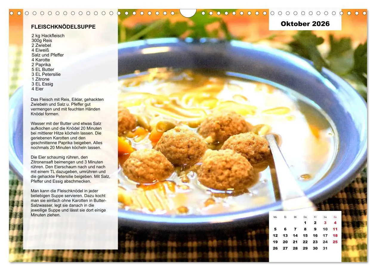 Bild: 9783457760710 | Aus der Suppenküche. Küchenkalender mit tollen Rezepten...