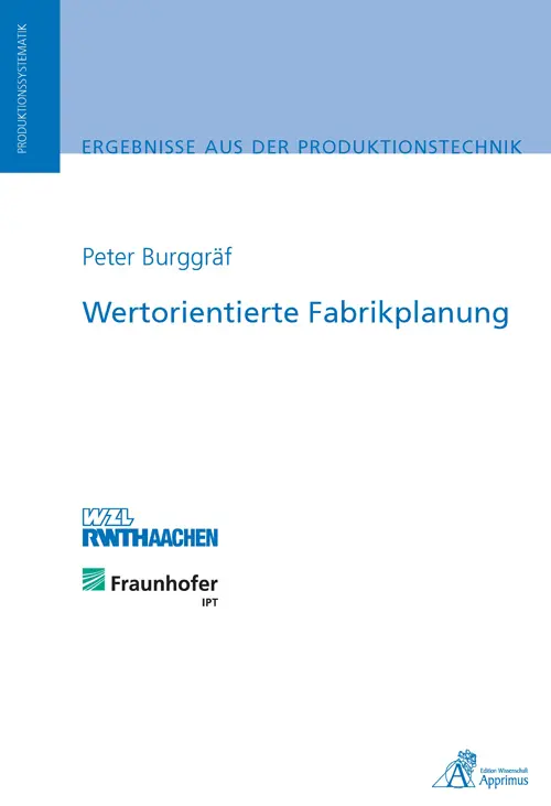 Cover: 9783863590710 | Wertorientierte Fabrikplanung | Peter Burggräf | Taschenbuch | Deutsch