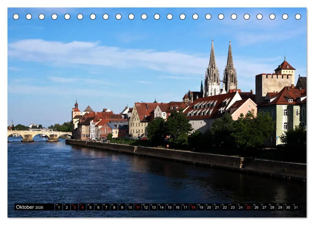 Bild: 9783516080810 | Romantisches Regensburg (Tischkalender 2026 DIN A5 quer), CALVENDO...