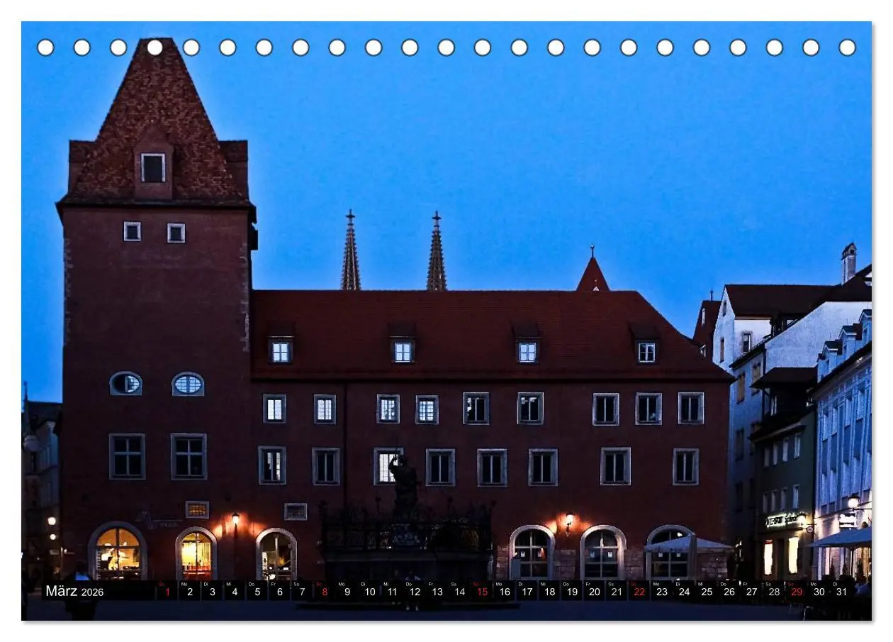 Bild: 9783516080810 | Romantisches Regensburg (Tischkalender 2026 DIN A5 quer), CALVENDO...