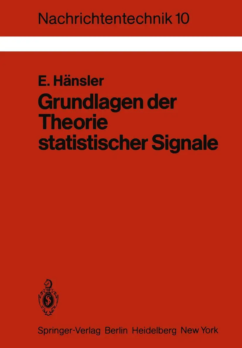 Cover: 9783540120810 | Grundlagen der Theorie statistischer Signale | E. Hänsler | Buch | x