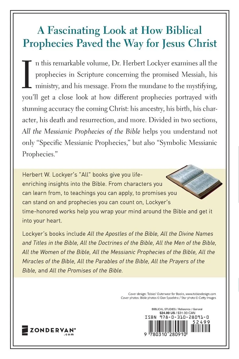 Rückseite: 9780310280910 | All the Messianic Prophecies of the Bible | Herbert Lockyer | Buch