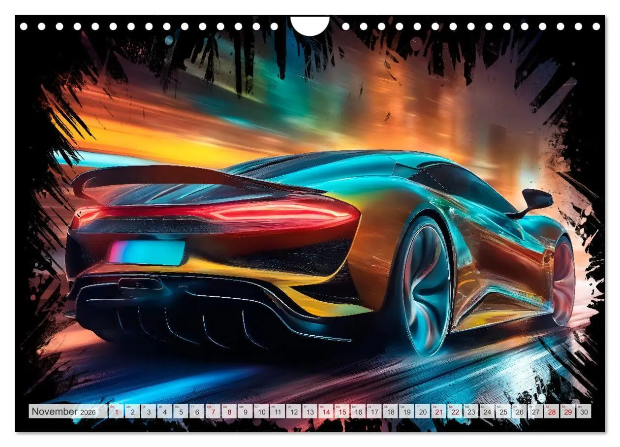 Bild: 9783457360910 | Coole KI-generierte SPORTWAGEN (Wandkalender 2026 DIN A4 quer),...