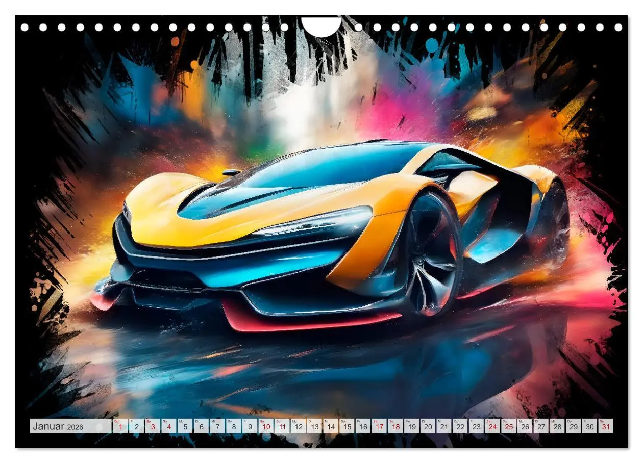 Bild: 9783457360910 | Coole KI-generierte SPORTWAGEN (Wandkalender 2026 DIN A4 quer),...