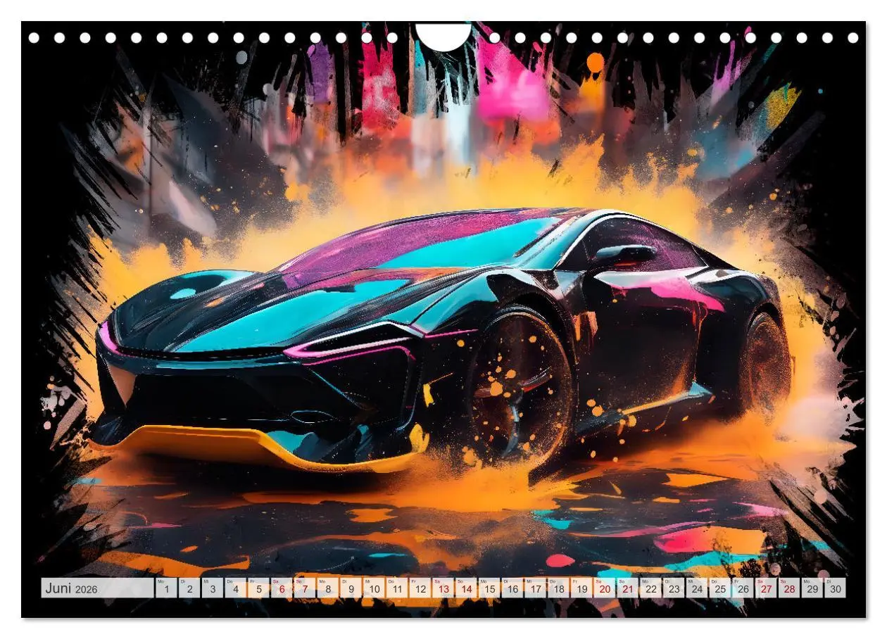 Bild: 9783457360910 | Coole KI-generierte SPORTWAGEN (Wandkalender 2026 DIN A4 quer),...