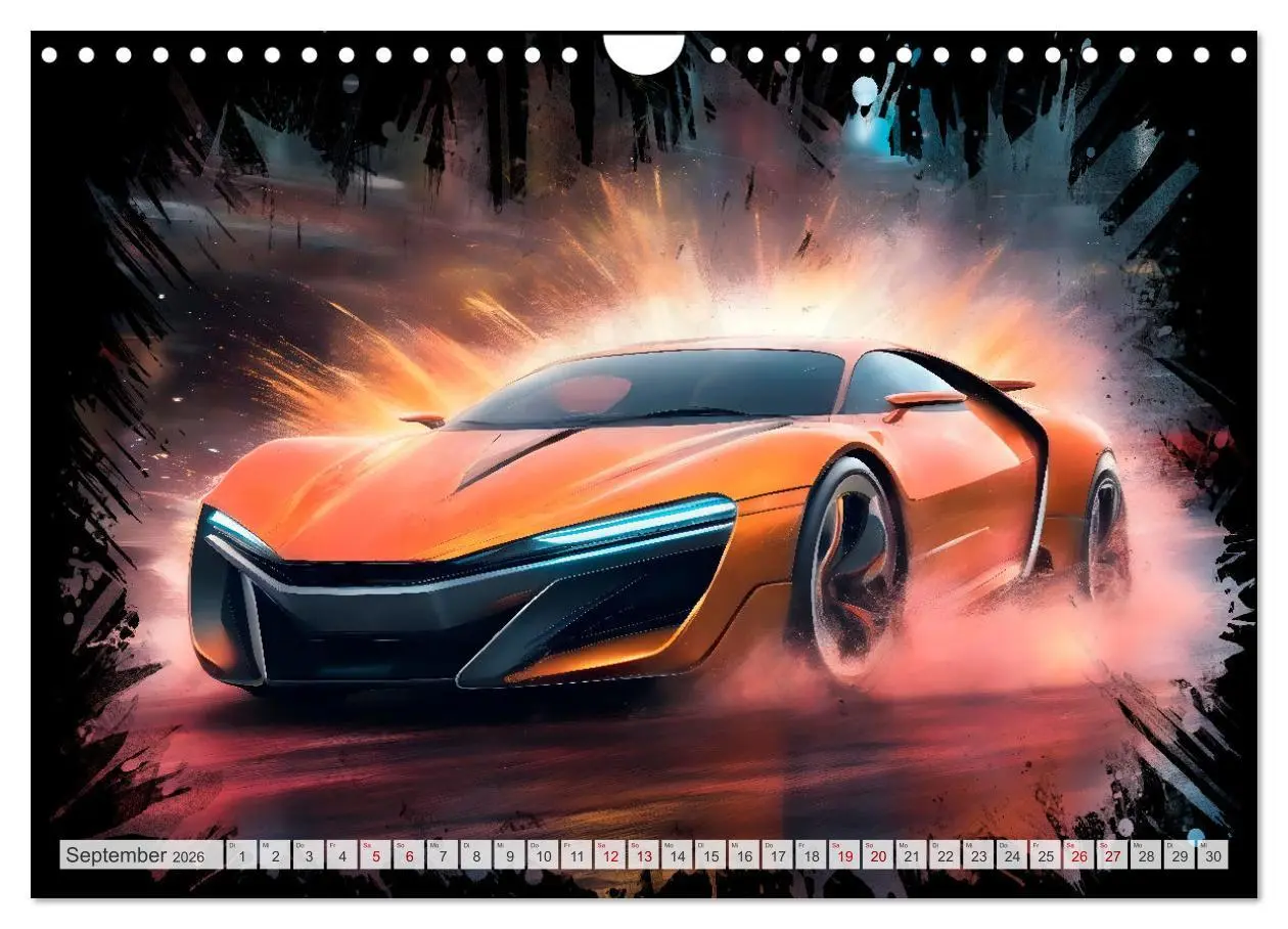 Bild: 9783457360910 | Coole KI-generierte SPORTWAGEN (Wandkalender 2026 DIN A4 quer),...