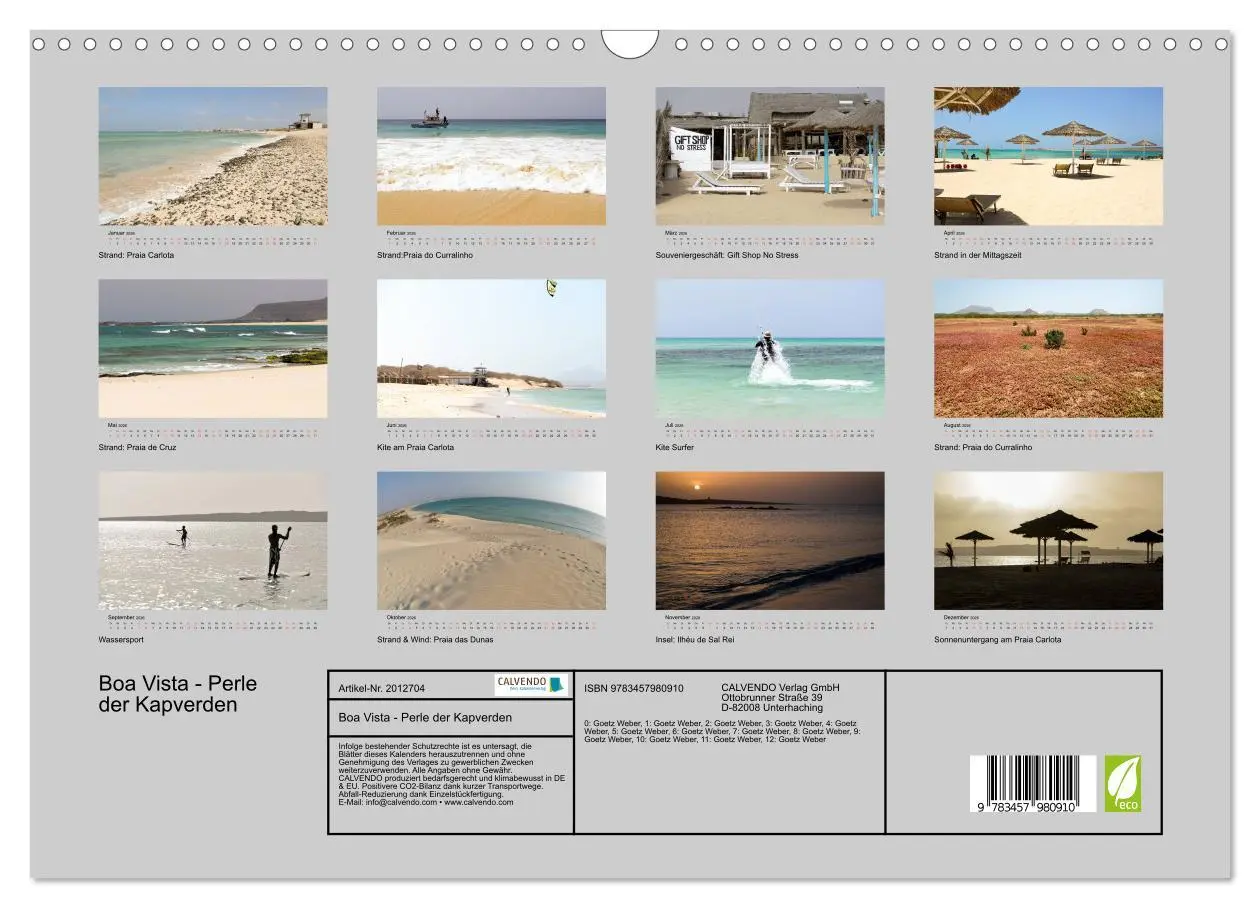 Bild: 9783457980910 | Boa Vista - Perle der Kapverden (Wandkalender 2026 DIN A3 quer),...