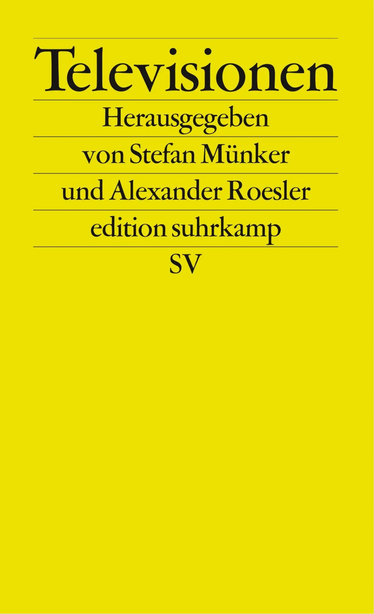 Cover: 9783518120910 | TeleVisionen | Stefan Münker (u. a.) | Taschenbuch | edition suhrkamp