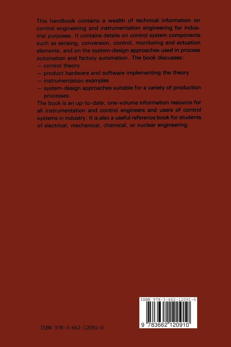 Rückseite: 9783662120910 | Instrumentation Systems | Fundamentals and Applications | Taschenbuch