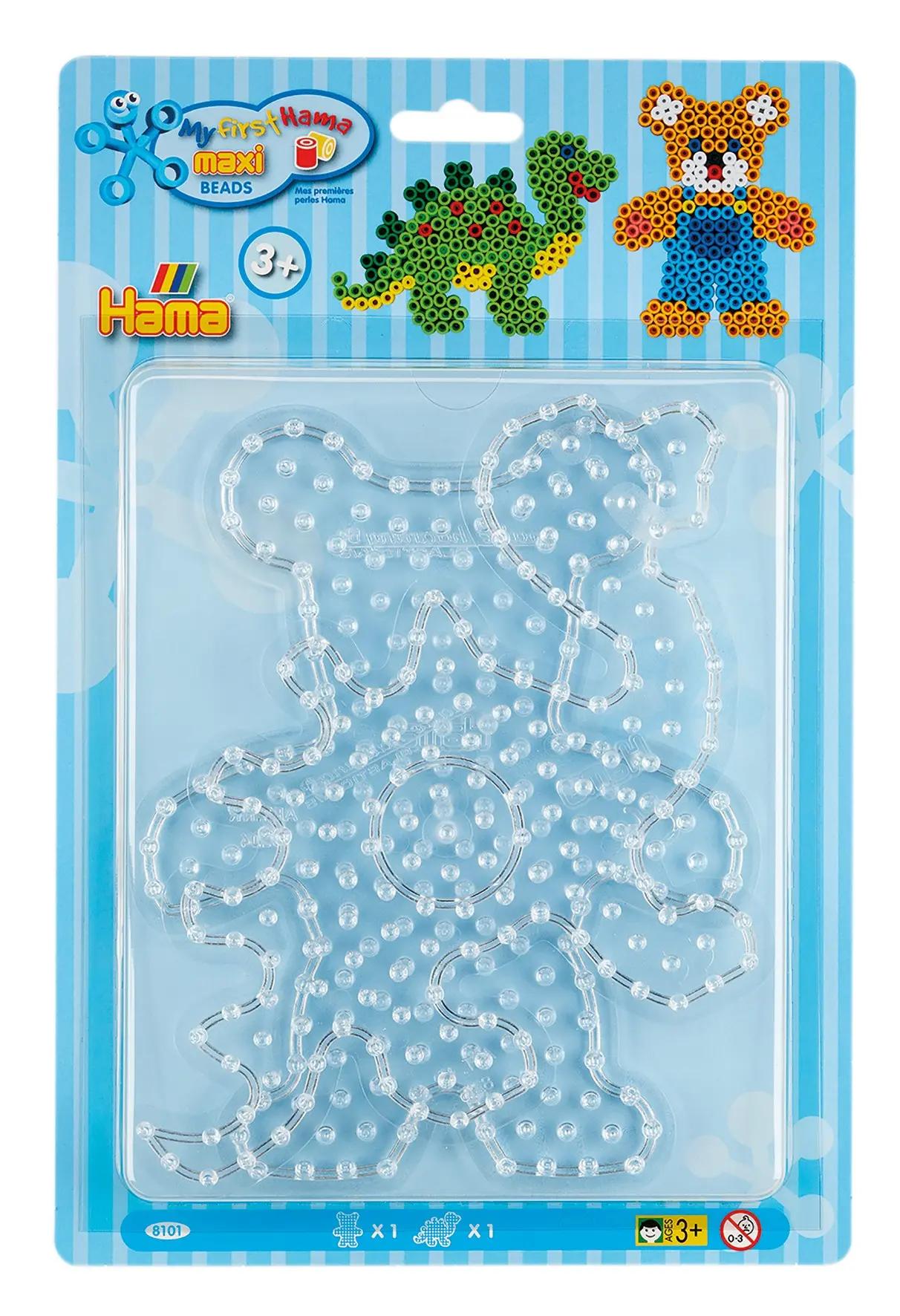Cover: 28178081010 | Hama 8101 - Maxi Stiftplatten 2er Set Teddybär und Dinosaurier | 2022
