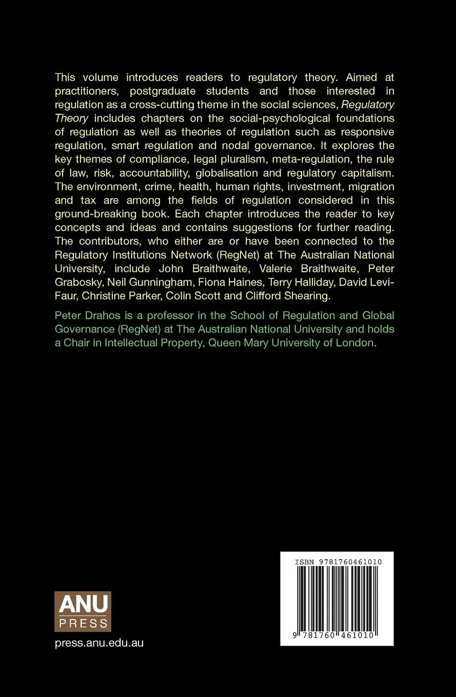 Rückseite: 9781760461010 | Regulatory Theory: Foundations and applications | Peter Drahos | Buch