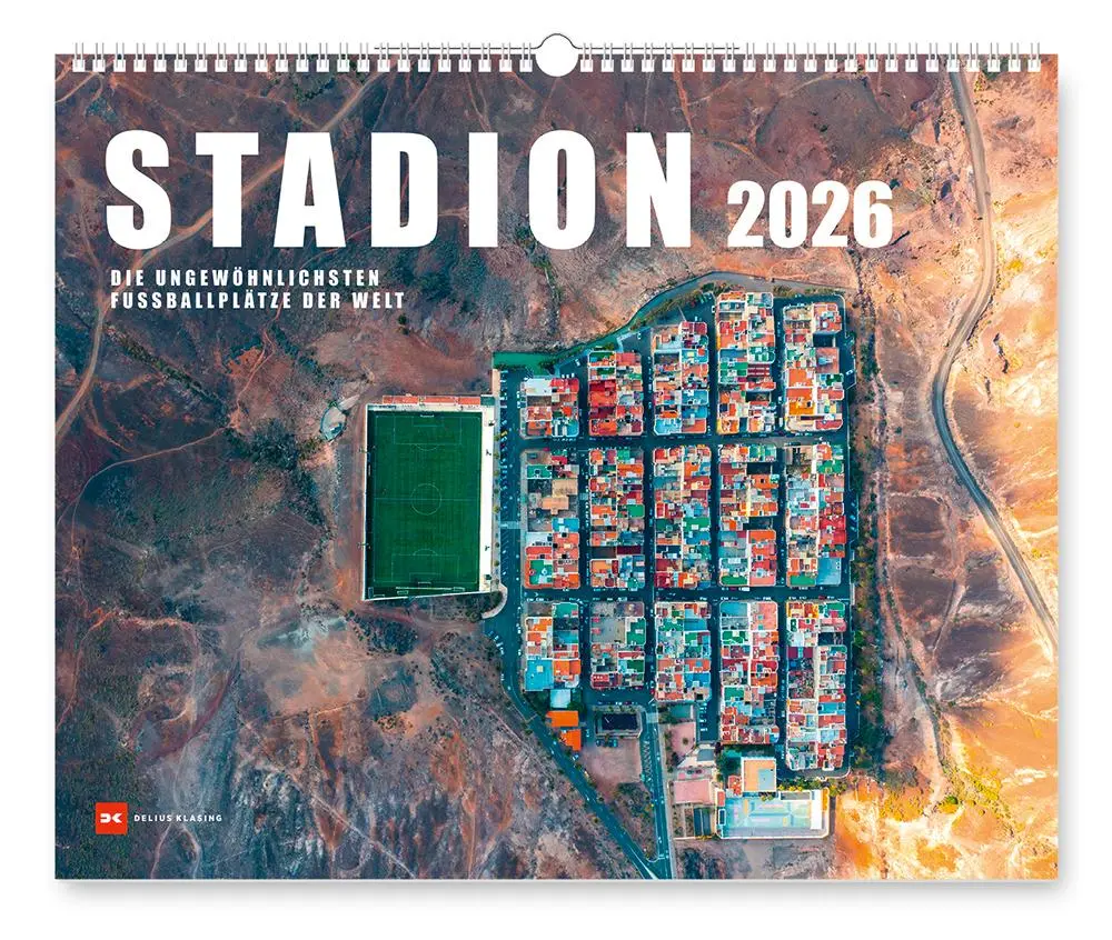 Cover: 9783667131010 | STADION 2026 | Die ungewöhnlichsten Fussballplätze der Welt | Kalender