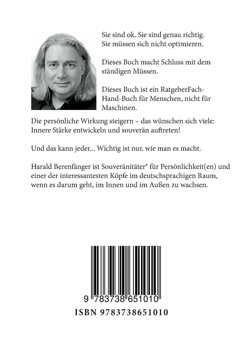 Rückseite: 9783738651010 | Persönliche Wirkung steigern | Harald Berenfänger | Taschenbuch | 2023
