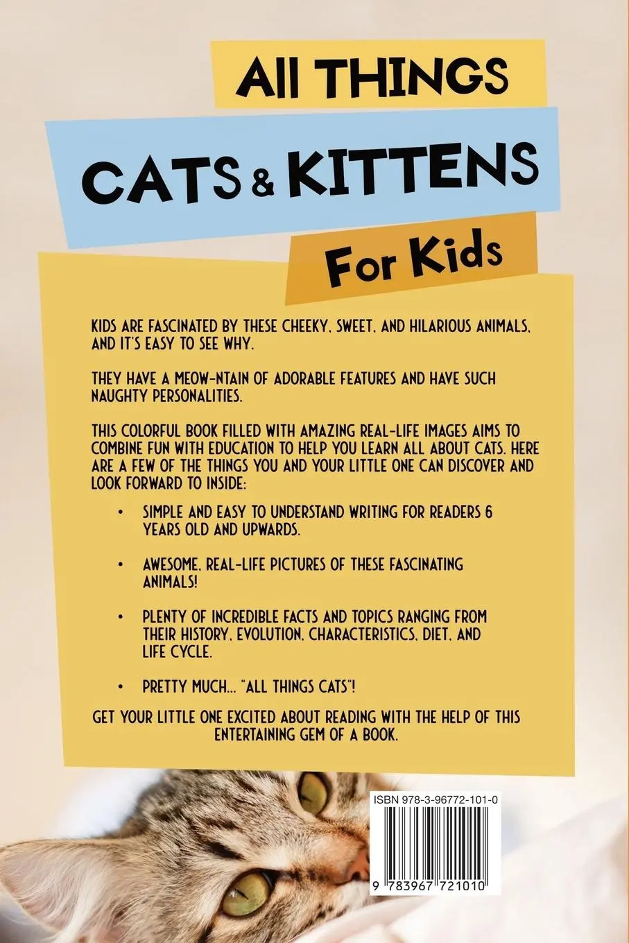 Rückseite: 9783967721010 | All Things Cats &amp; Kittens For Kids | Animal Reads | Taschenbuch | 2022
