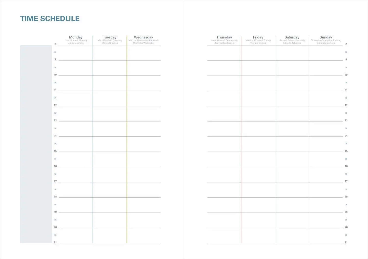 Bild: 3371010461110 | Plan Week Pastel blau 2026 | Kalender im Schreibtischformat | Vadis