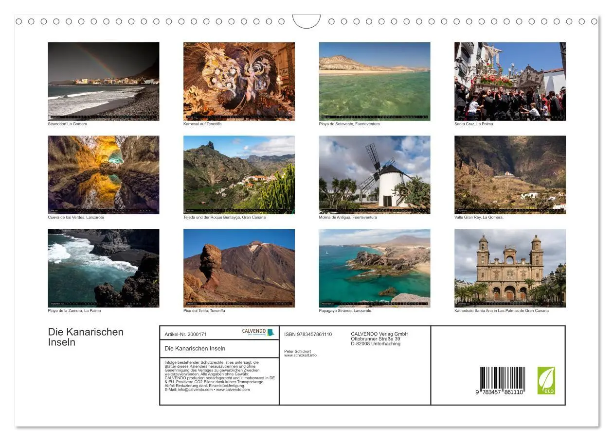 Bild: 9783457861110 | Die Kanarischen Inseln (Wandkalender 2026 DIN A3 quer), CALVENDO...