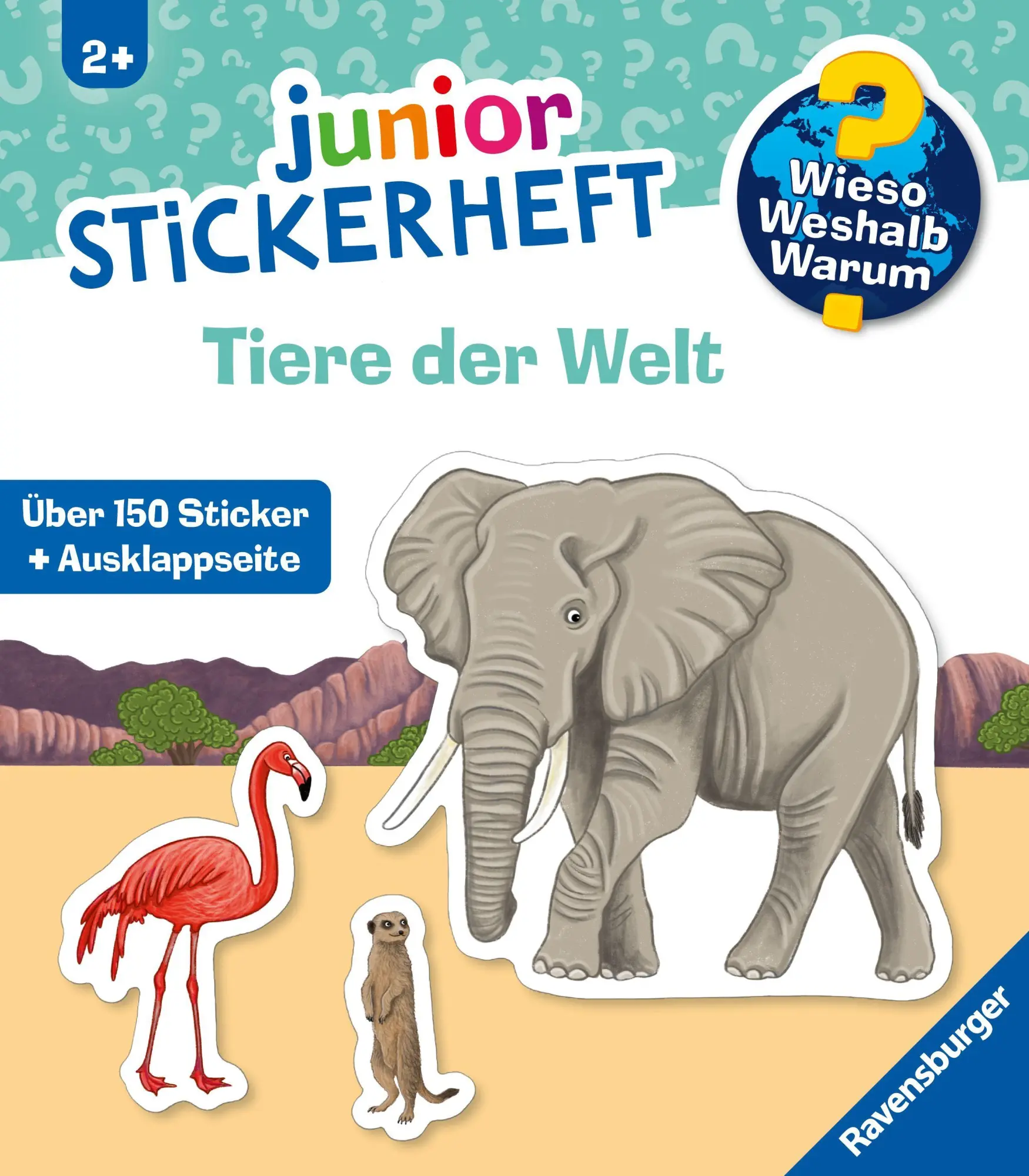 Cover: 9783473601110 | Wieso? Weshalb? Warum? junior Stickerheft - Tiere der Welt | Stroh