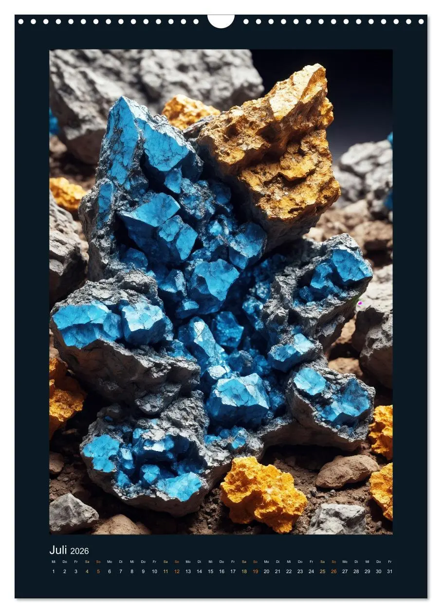 Bild: 9783516261110 | Fantastische Mineralien - Geheimnisvolle Schätze (Wandkalender 2026...