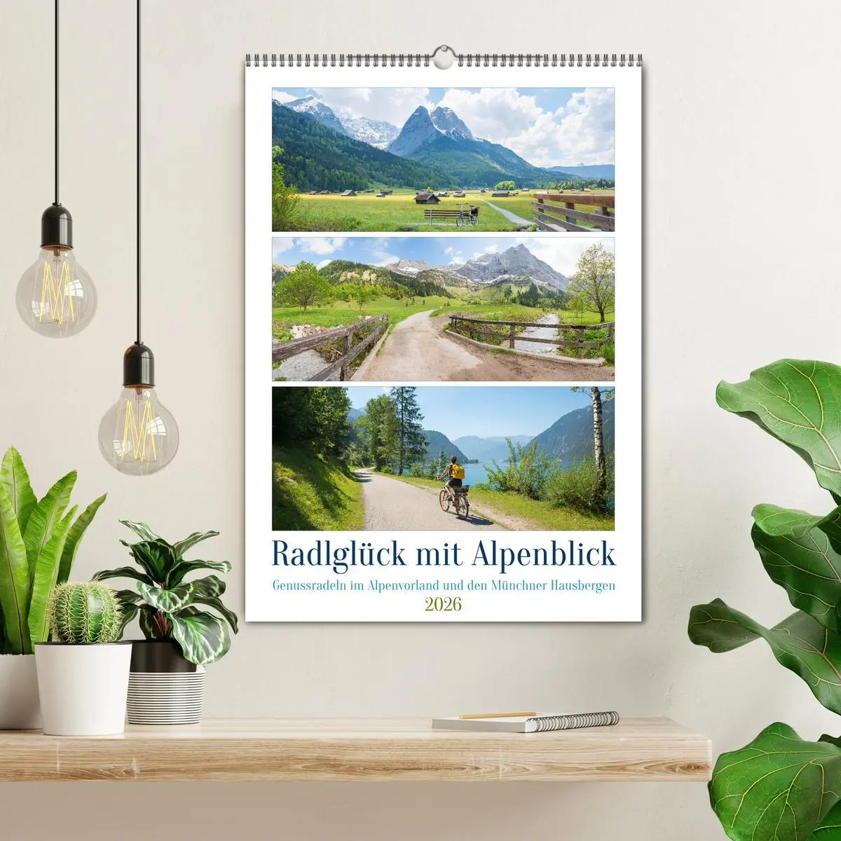 Bild: 9783516331110 | Radlglück mit Alpenblick 2026 (Wandkalender 2026 DIN A2 hoch),...