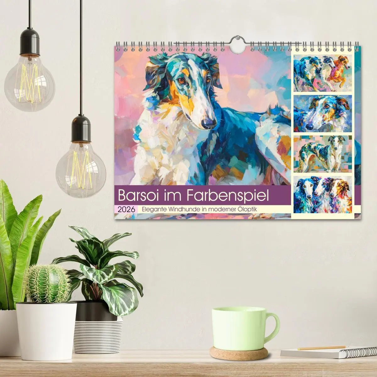 Bild: 9783516711110 | Barsoi im Farbenspiel. Elegante Windhunde in moderner Öloptik...