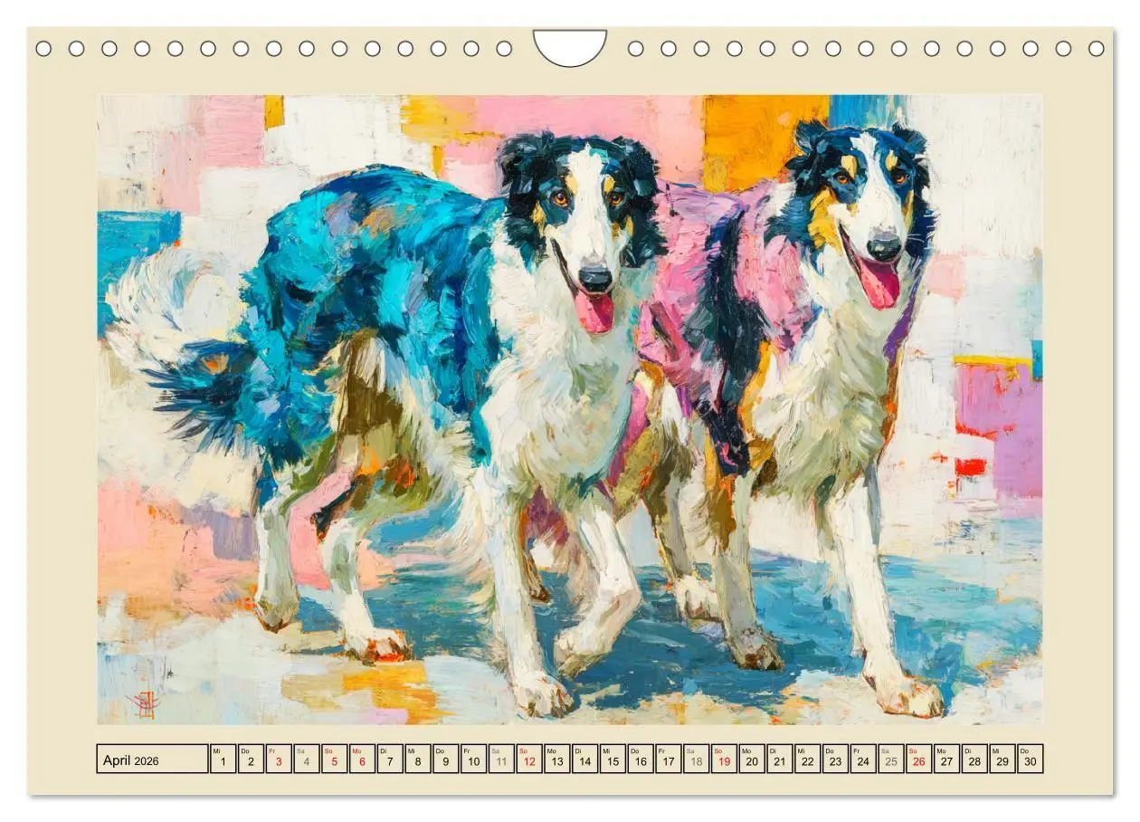 Bild: 9783516711110 | Barsoi im Farbenspiel. Elegante Windhunde in moderner Öloptik...