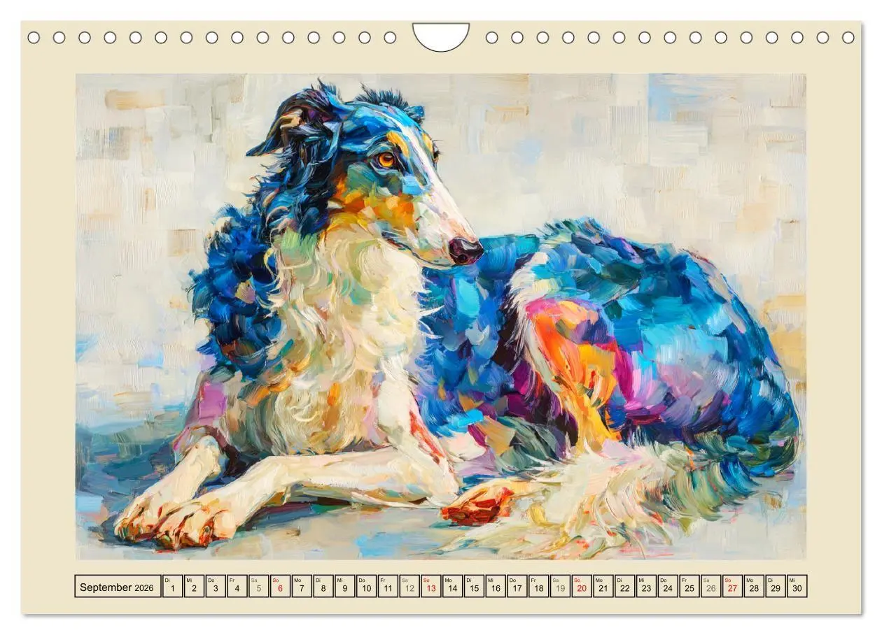 Bild: 9783516711110 | Barsoi im Farbenspiel. Elegante Windhunde in moderner Öloptik...