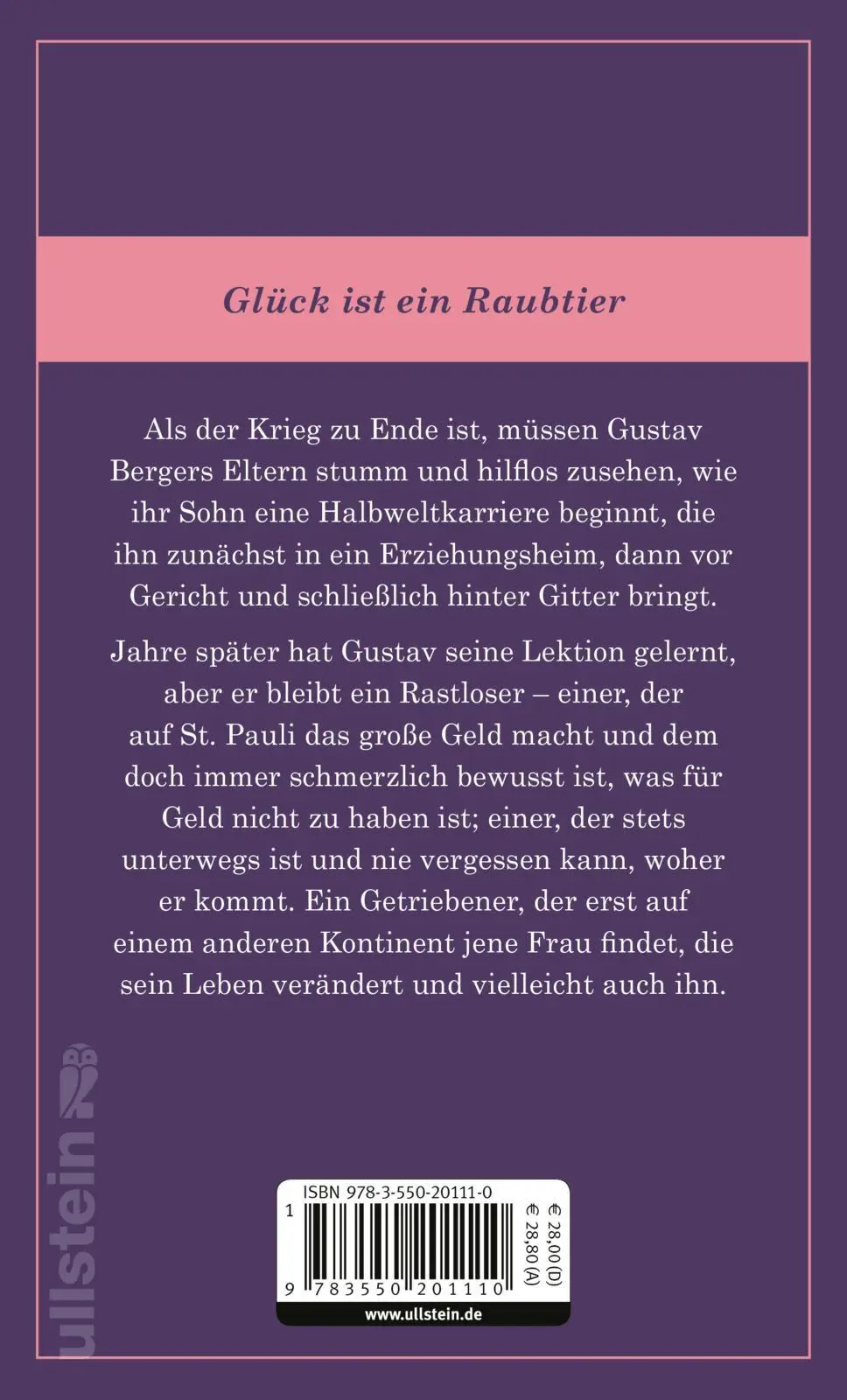 Rückseite: 9783550201110 | Einer von der Straße | Roman | Wolf Wondratschek | Taschenbuch | 2020