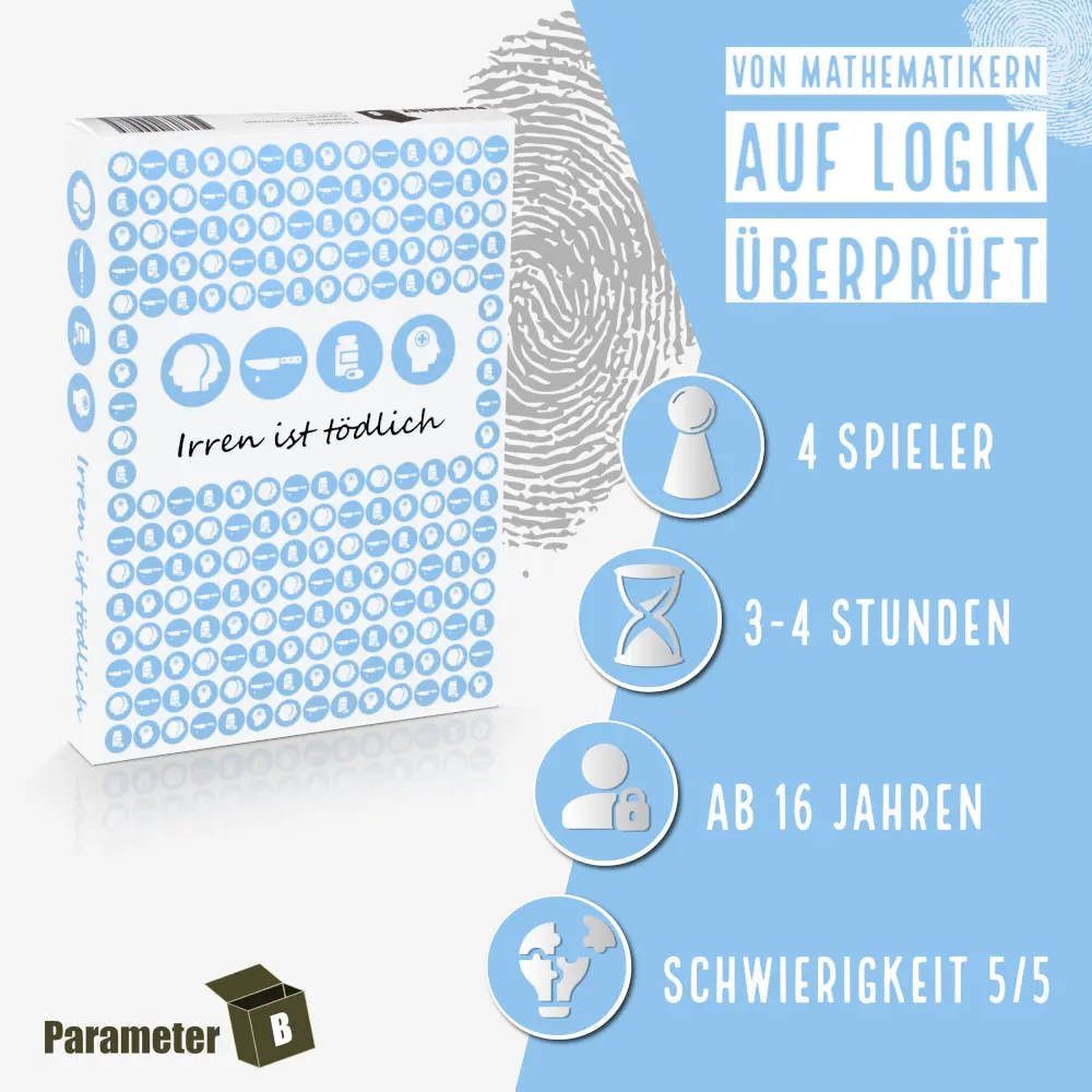 Cover: 4270002341210 | Irren ist tödlich | Lisa Birrenkoven | Spiel | Stülpschachtel | PB006