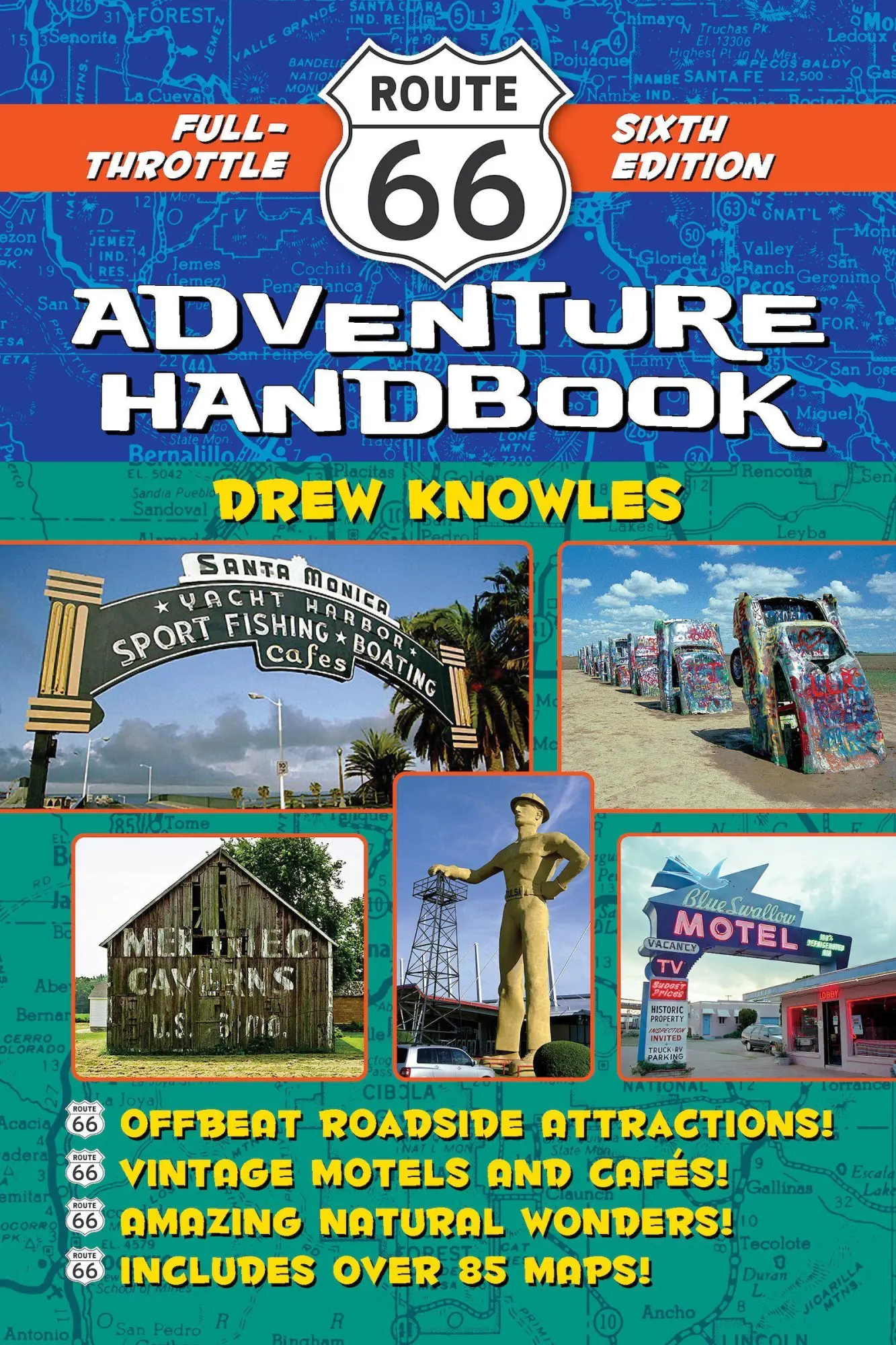 Cover: 9781595801210 | Route 66 Adventure Handbook | Full-Throttle Sixth Edition | Knowles