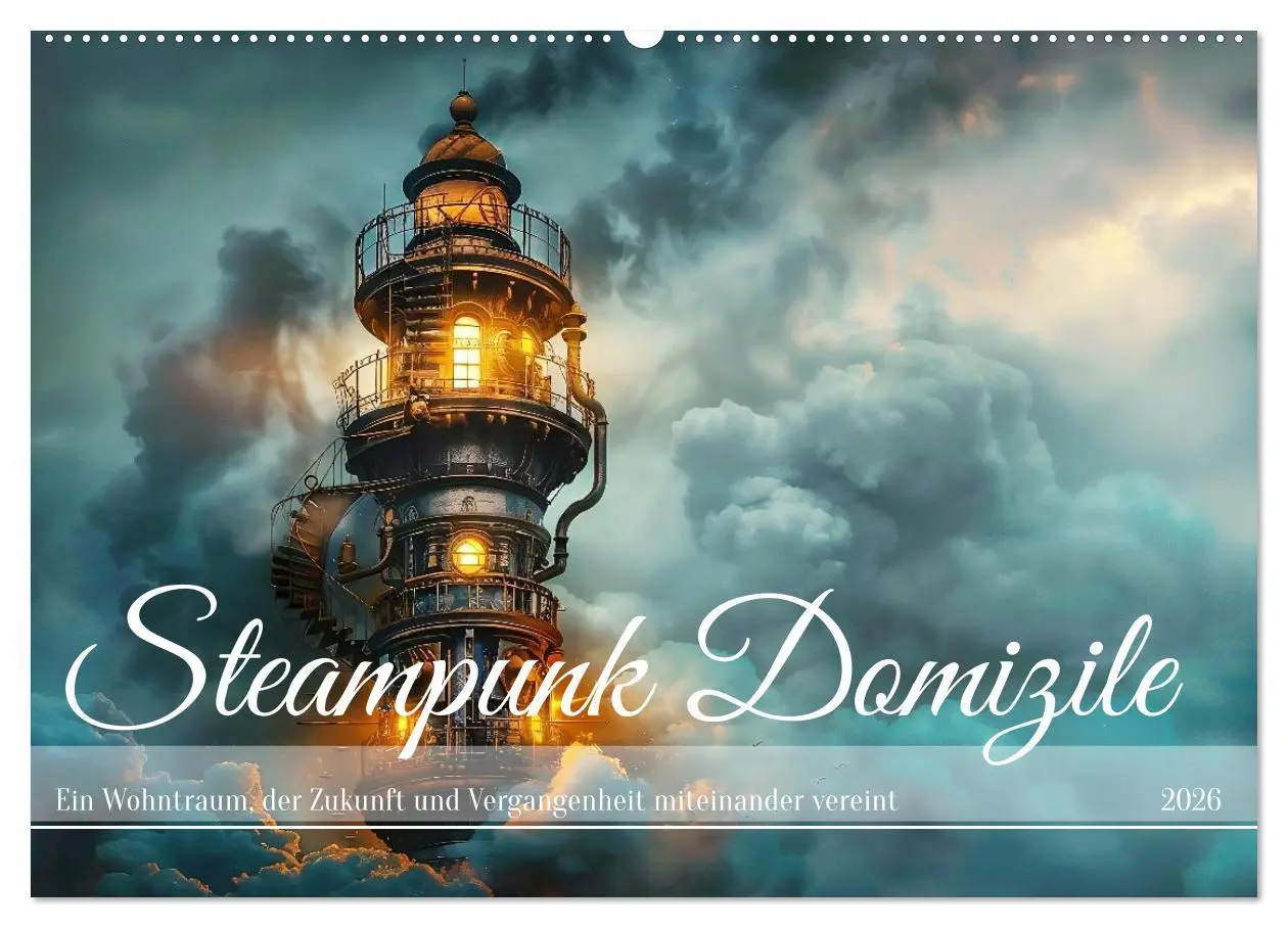 Cover: 9783457301210 | Steampunk Domizile (Wandkalender 2026 DIN A2 quer), CALVENDO...