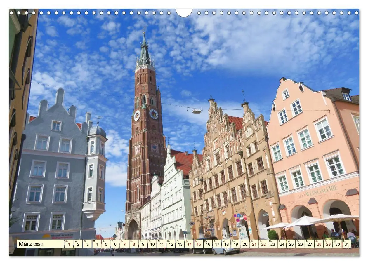 Bild: 9783457781210 | Unterwegs in Landshut (Wandkalender 2026 DIN A3 quer), CALVENDO...