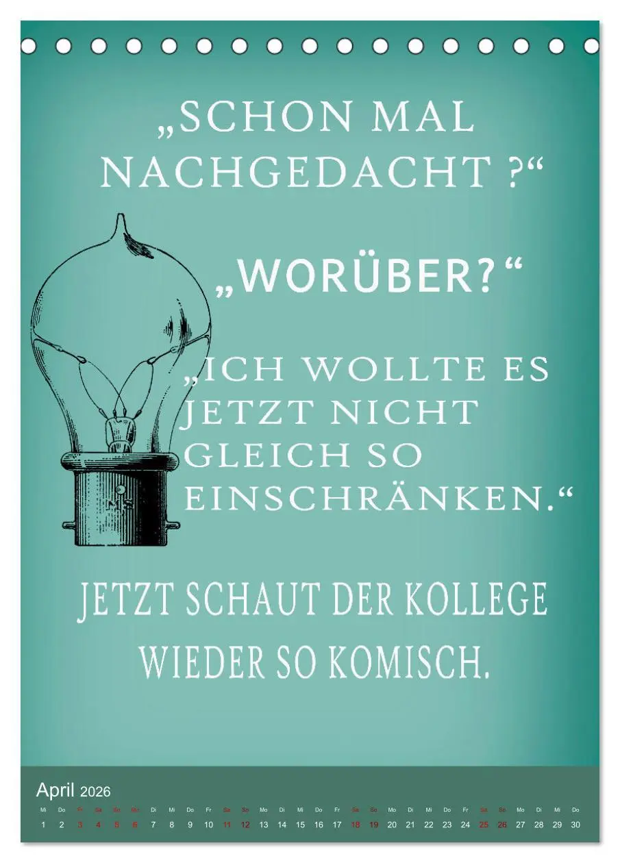 Bild: 9783516251210 | Büro und so ... (Tischkalender 2026 DIN A5 hoch), CALVENDO...