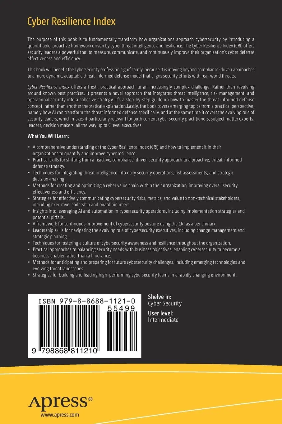 Rückseite: 9798868811210 | Cyber Resilience Index | Mastering Threat-Informed Defense | Alevizos