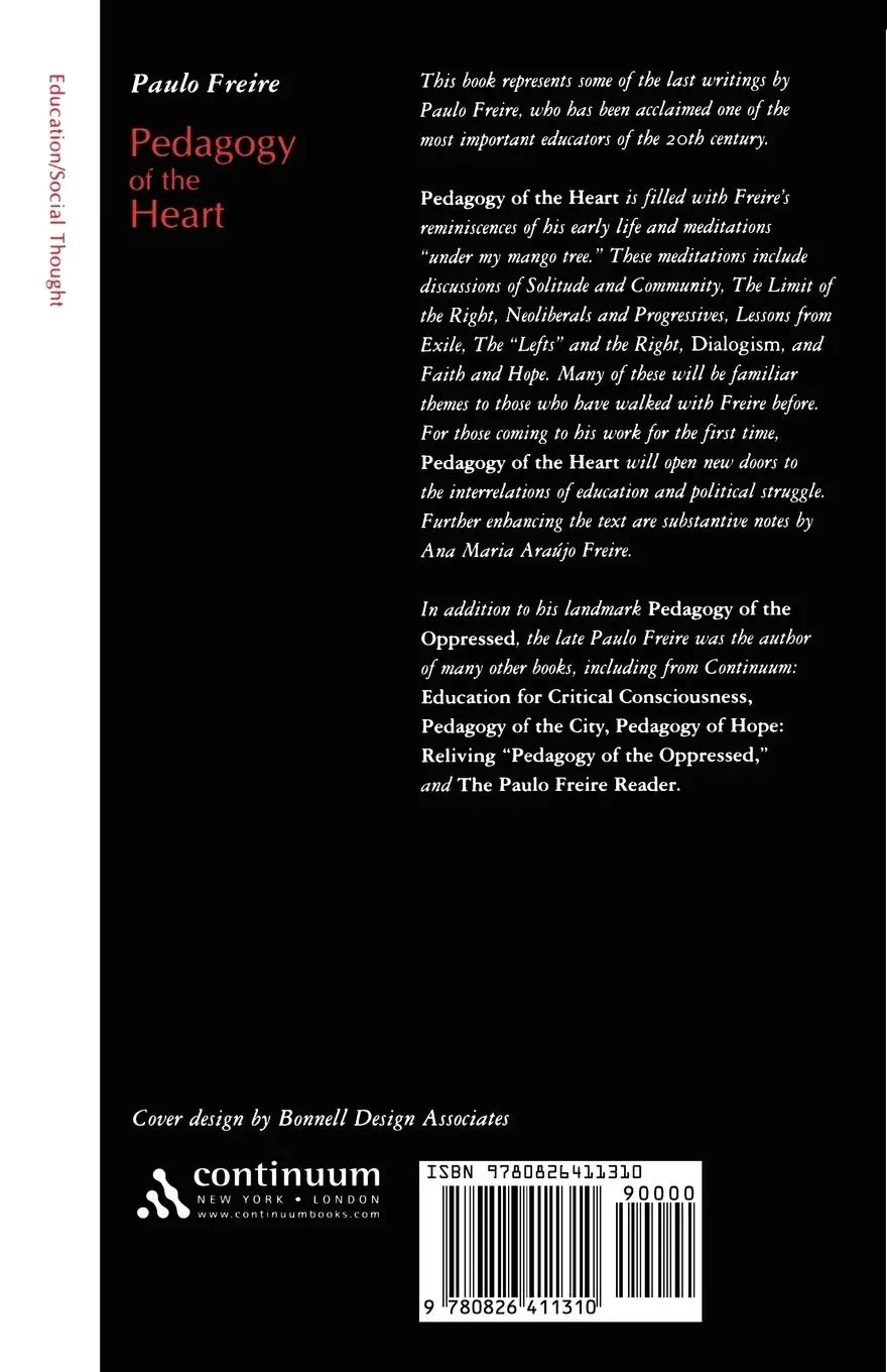 Rückseite: 9780826411310 | Pedagogy of the Heart | Paulo Freire (u. a.) | Taschenbuch | Englisch